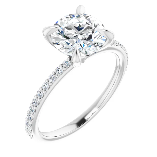 Irina Diamond Engagement Ring featuring a captivating 2 CTW center stone surrounded by an additional 1/5 CTW on the band.