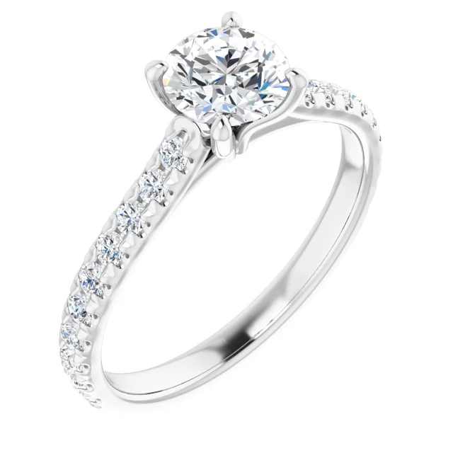 Melissa 1 3/8 CTW Natural Diamond Engagement Ring. 20 diamonds 3/8 CTW. Available in white, yellow, rose 14-karat gold, or the timeless allure of platinum.