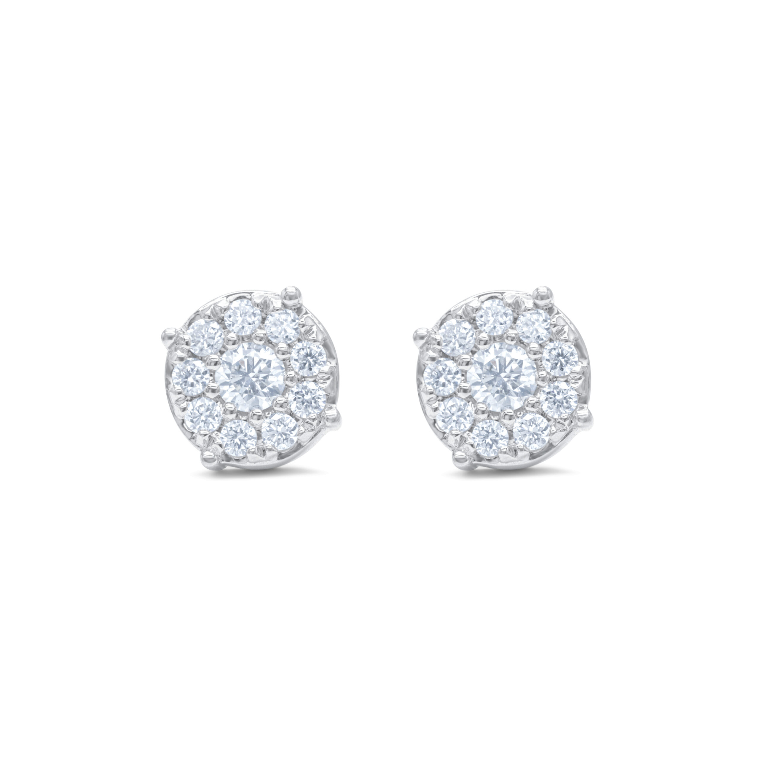 Round earrings with diamonds in 18k White, Rose, and Yellow Gold. Total carat weight of 0.74 ctw Available Now. Shop Today. Limited Collection