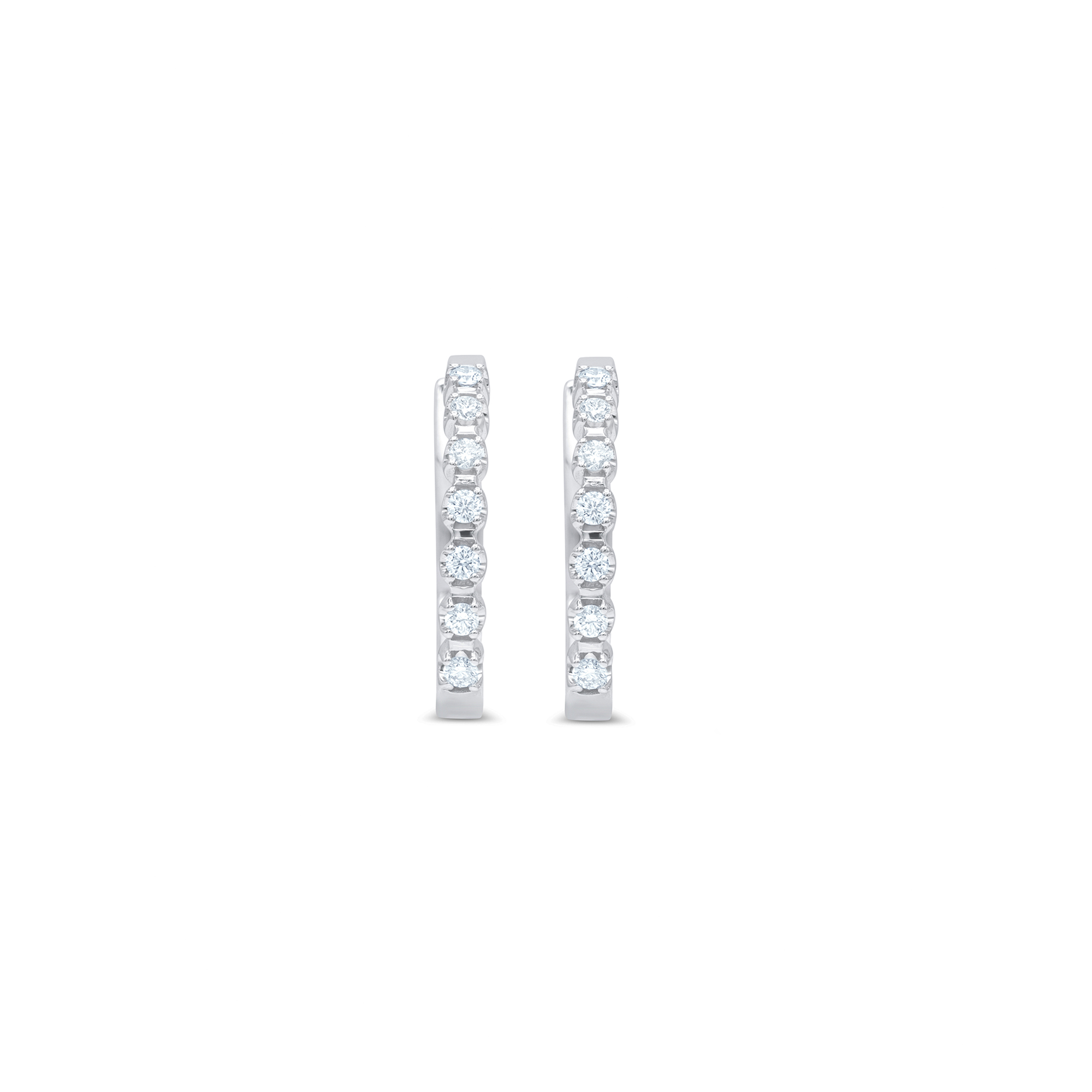 Elegant Natural Diamond Hoop Earrings. 18k White. Rose. Yellow Gold.Tota l carat weight of 2.5 ctw Available Now. Shop Today.Symbol of Luxury.