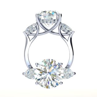 Flora Round Engagement Ring