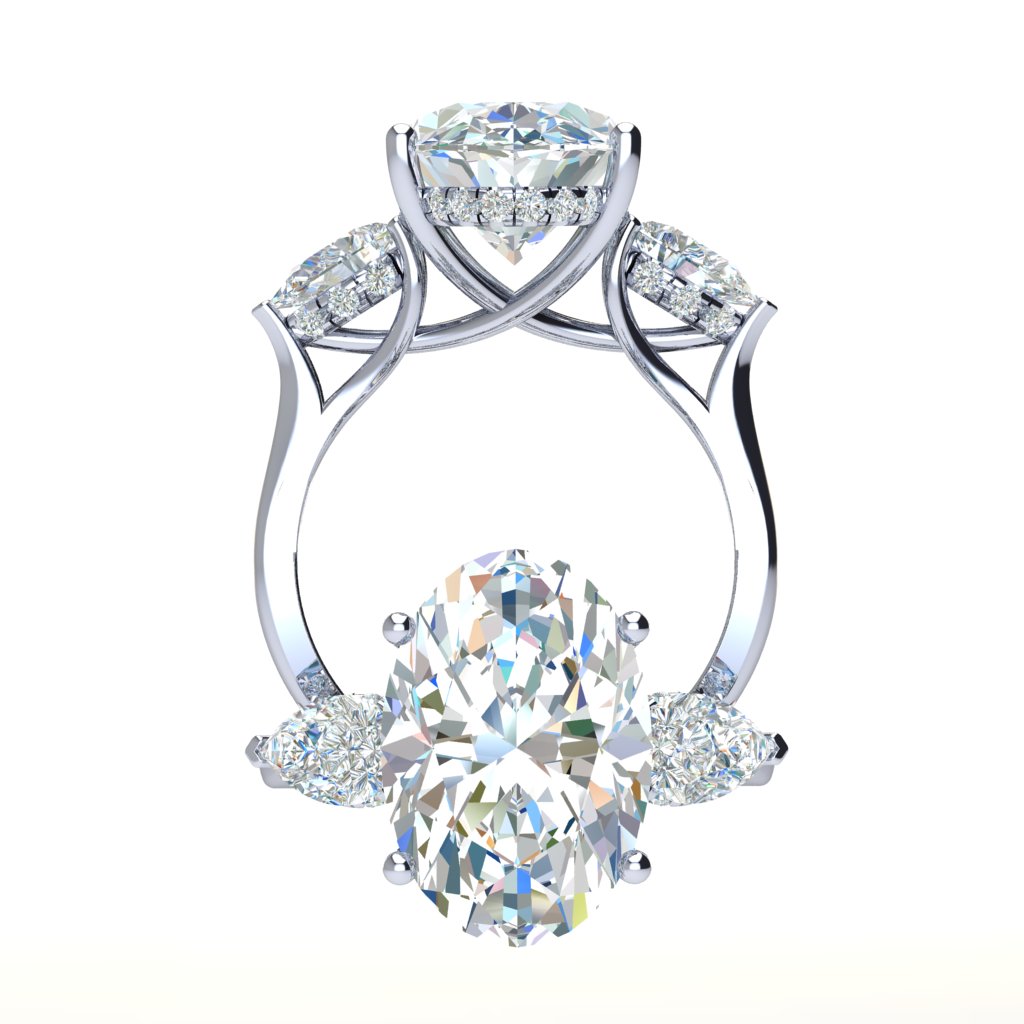 Flora Oval Engagement Ring