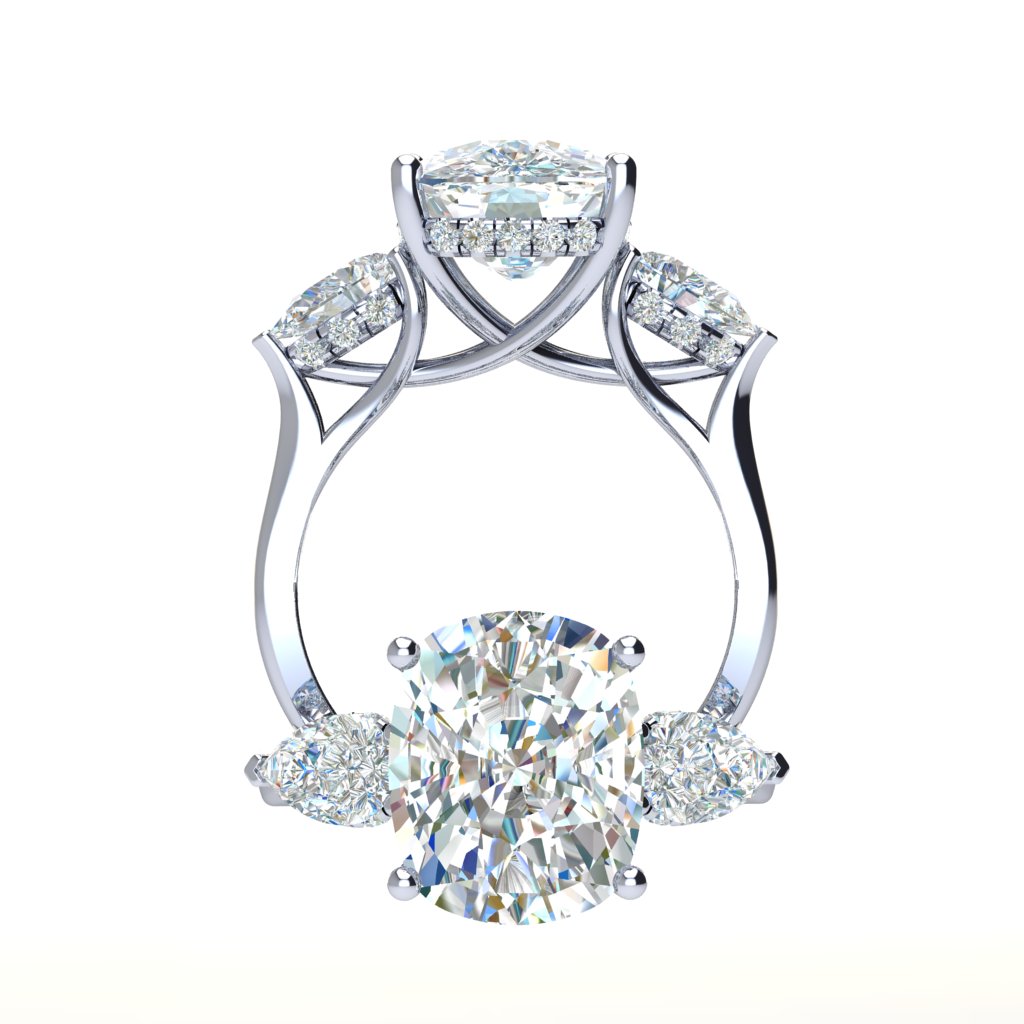 Flora Cushion Engagement Ring