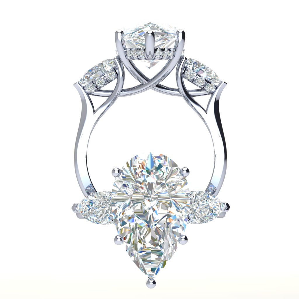 Flora Pear Engagement Ring