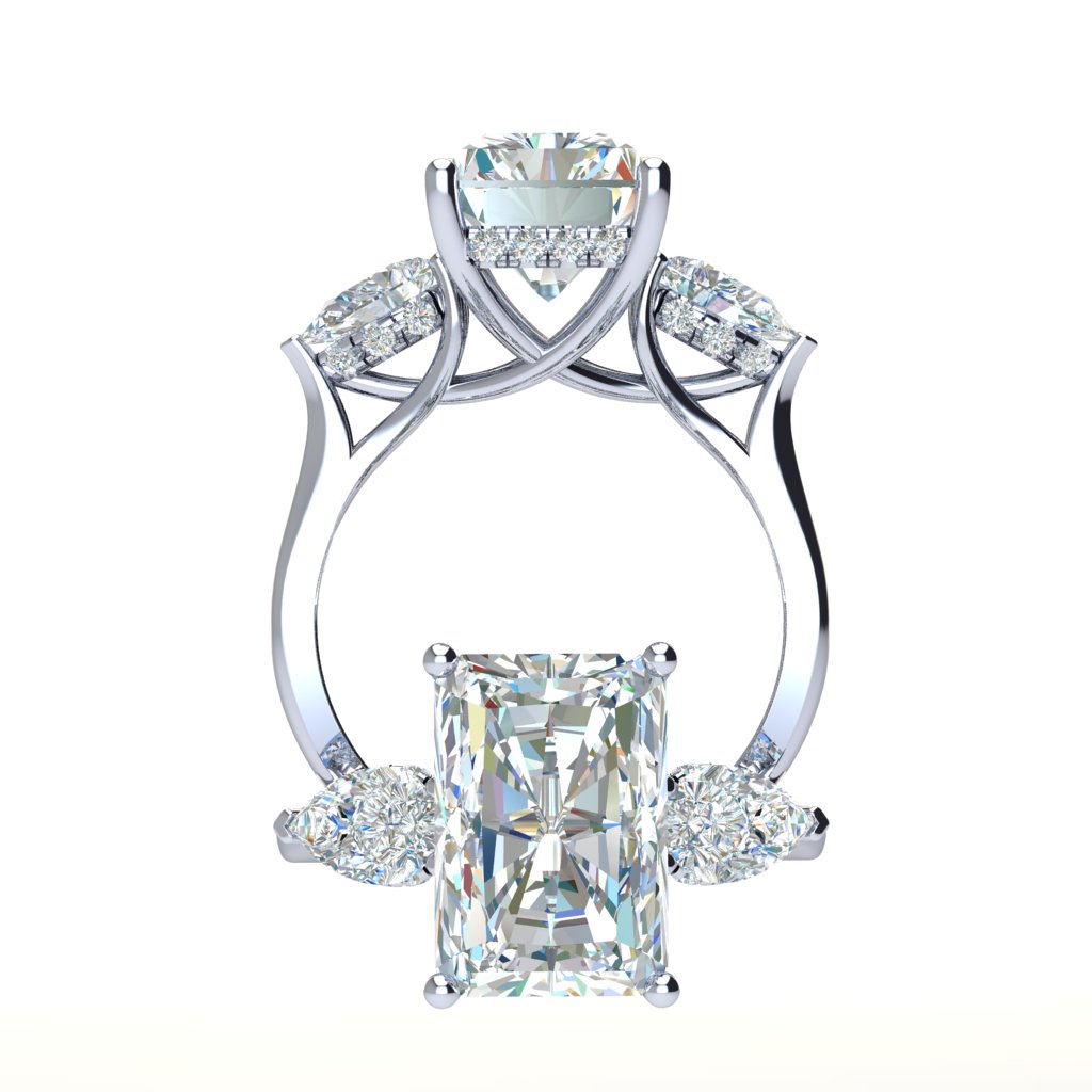 Radiant Pear Engagement Ring