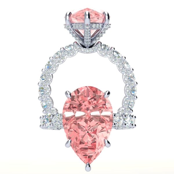Cali Pink Diamond Pear Engagement Ring