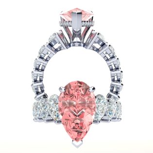 Madison Pink Diamond Pear Lab-Grown Diamond Ring