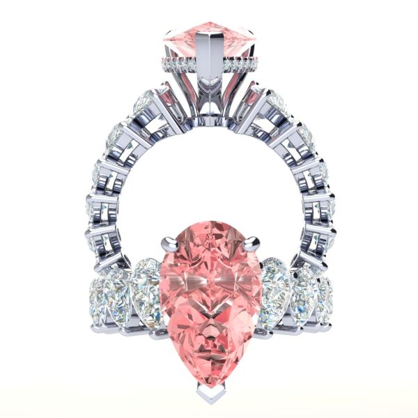 Madison Pink Diamond Pear Lab-Grown Diamond Ring