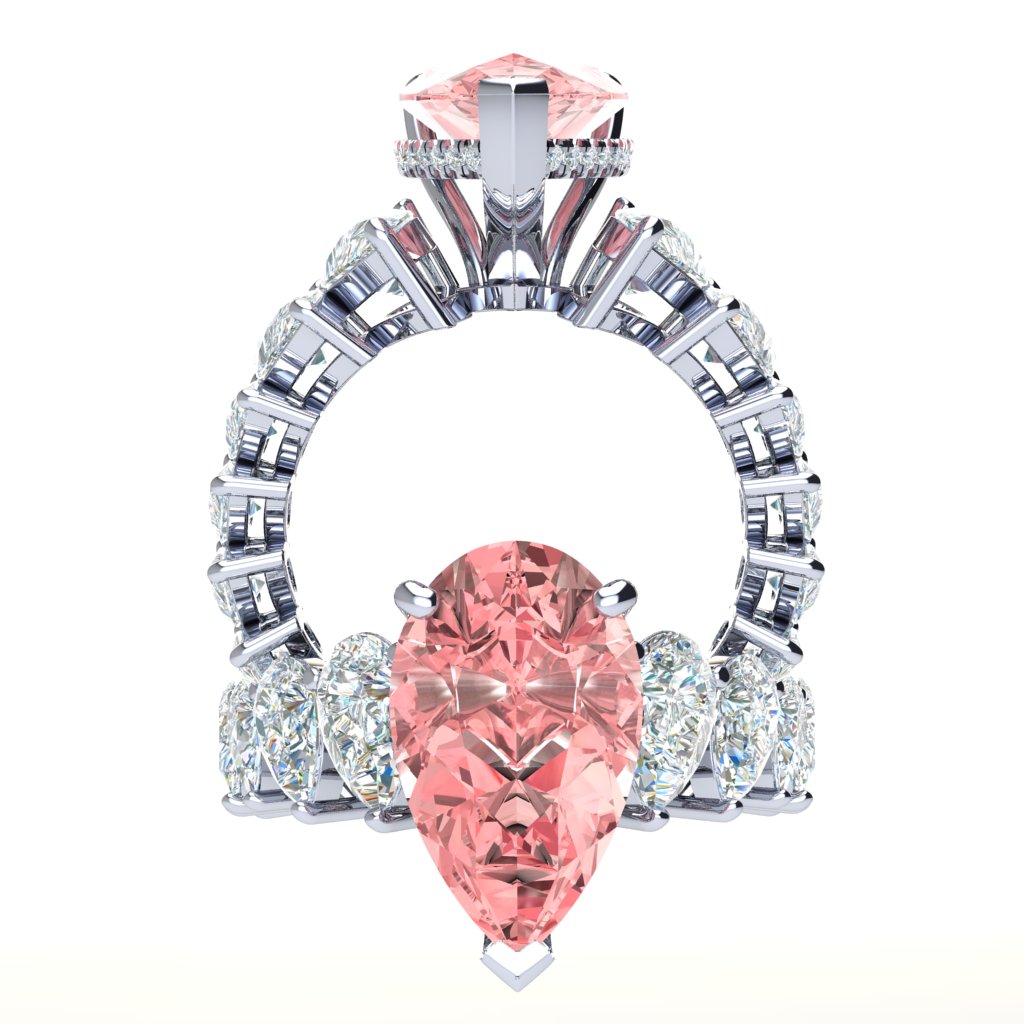 Madison Pink Diamond Pear Lab-Grown Diamond Ring