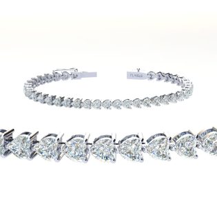 5 ctw Heart Tennis Bracelet