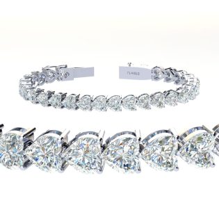 20 ctw Heart Tennis Bracelet