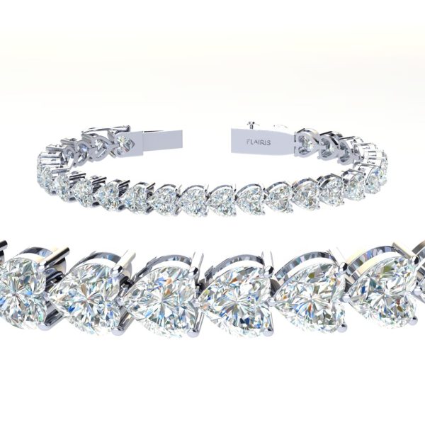 20 ctw Heart Tennis Bracelet
