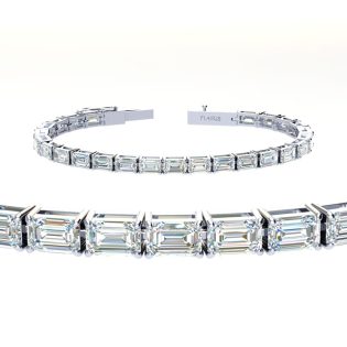 5 ctw East West Emerald Tennis Bracelet