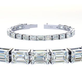 20 ctw East West Emerald Tennis Bracelet